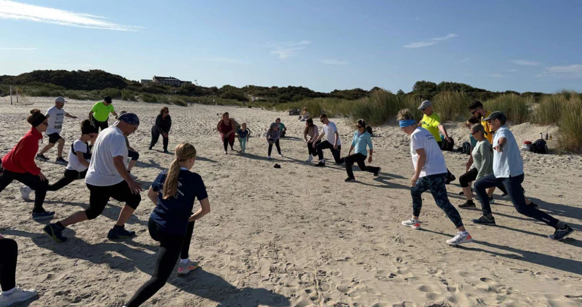 Leichtathleten des TuRa Freienohl im Trainingslager auf Borkum