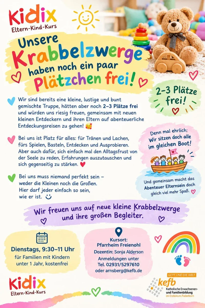 Freie Plätze beim Eltern-Kind-Kurs